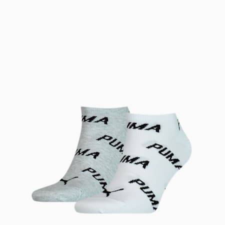 PUMA Unisex BWT Sneakers-Socken im 2er-Pack, white / grey / black, small