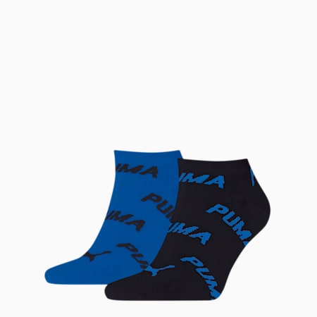 PUMA Unisex BWT Sneaker-Socken 2er-Pack, navy / grey / strong blue, small