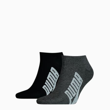 PUMA Unisex BWT Lifestyle Sneaker Trainer Socks 2 Pack, black / white, small