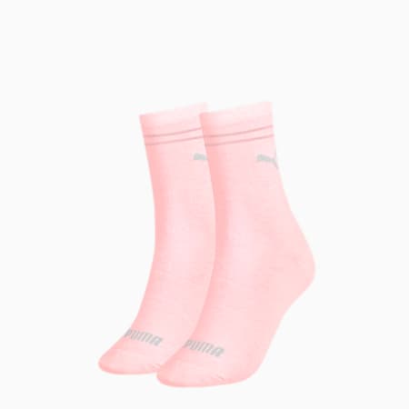 PUMA Women's Socks 2 Pack, pink, small