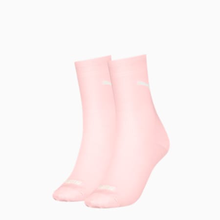 Lot de 2 paires de chaussettes PUMA pour femme, light pink, small