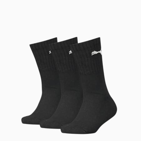 Kids Sport Socks 3 pack, black, small-AUS
