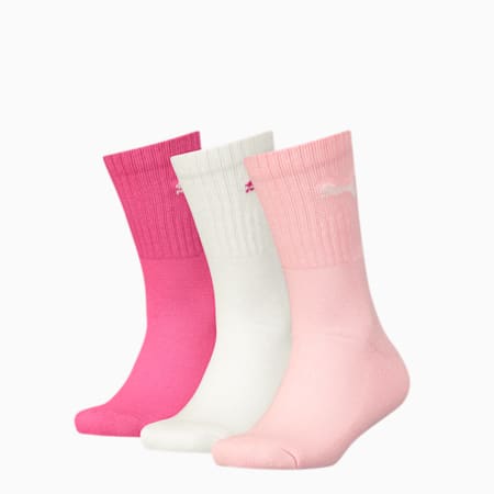 Calcetines deportivos PUMA Junior, pack de 3 pares, rose water, small