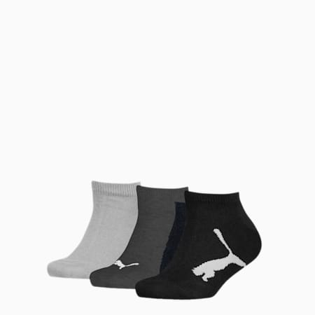 PUMA Kids' BWT Sneaker - Trainer Socks 3 Pack, black, small