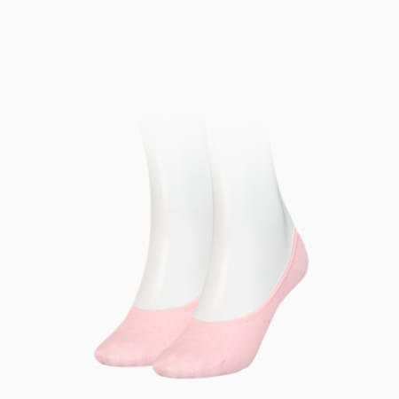 Lot de 2 paires de chaussettes invisibles PUMA pour femme, light pink, small