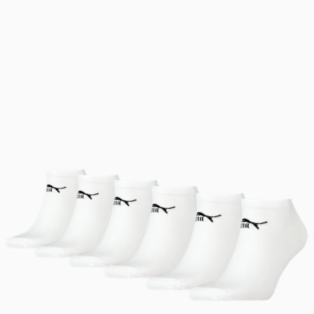 PUMA Elements Sneaker Socks 6 Pack, white, small-AUS