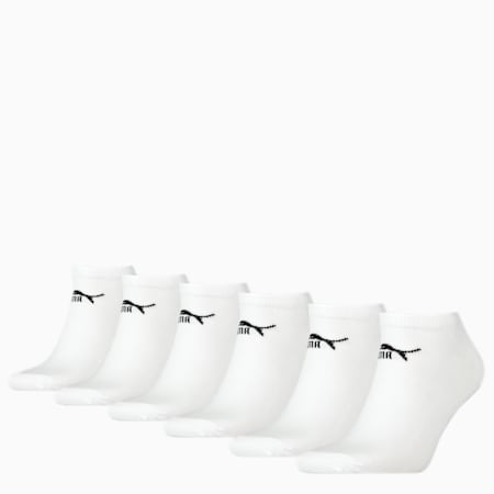 PUMA Elements Sneaker Socks 6 Pack, white, small-NZL