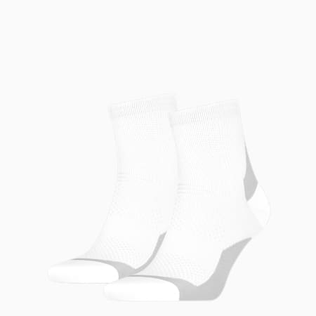 Elements Unisex Performance Socks - 2 Pack, white, small-AUS