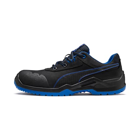 PUMA Safety Touring Blue Low Chaussures de sécurité SB E P WRU FO SRC  Isolation électrique Embout en fibre de verre Protection anti-perforation  Antidérapant Sans métal Unisexe - Bleu - bleu, 36