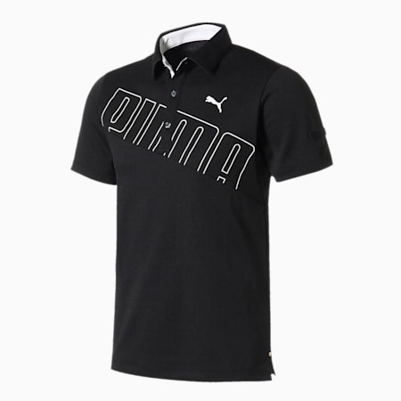 Puma公式 ゴルフ ビッグ プーマ ロゴ 半袖 ポロシャツ メンズ Puma Black プーマ Shoes プーマ