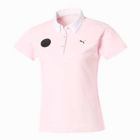 ゴルフ ウィメンズ カラーブロック 半袖 ポロシャツ, PARFAIT PINK, small-JPN