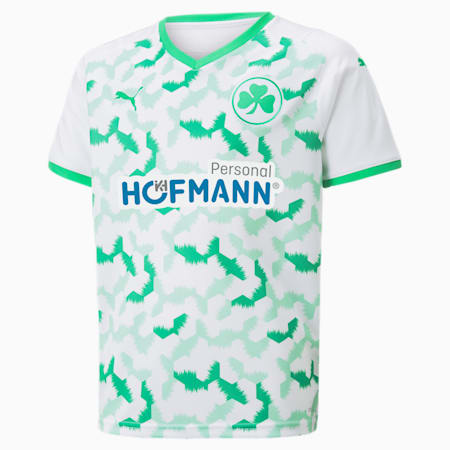 SpVgg Greuther Fürth Home Youth Jersey, Puma White-Bright Green, small