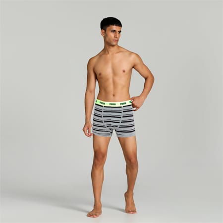 Stretch Waistband Men's Trunks Pack of 2 with EVERFRESH Technology, Medium Grey/ Red, small-IND