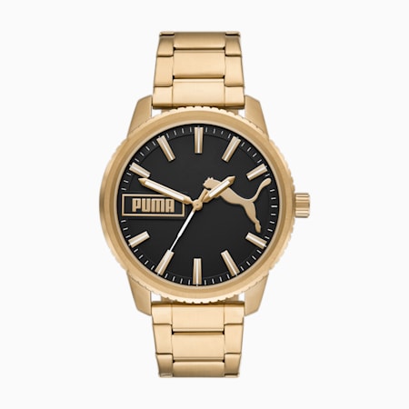 Montre PUMA Ultrafresh à trois aiguilles en acier inoxydable doré, Gold, small