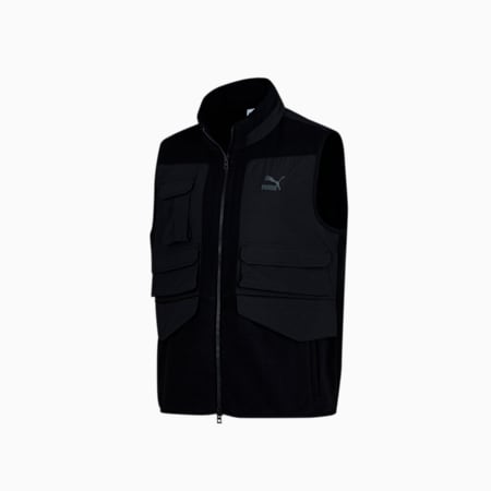 유니 유틸리티 하이브리드 폴라플리스 베스트/Utility Hybrid Polarfleece Vest, Puma Black, small-KOR