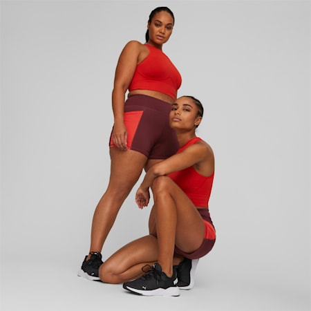 PUMA x Modibodi Active Biker Shorts Women, Aubergine /Burnt red, small-AUS