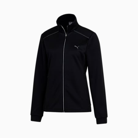 여성 코어 니트 플리스 트레이닝 자켓/Core Knit FL Training JKT W, Puma Black, small-KOR