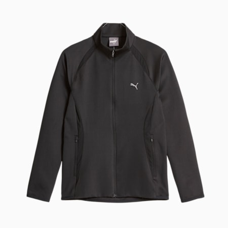 마하 니트 트랙 자켓/Mach Knit Track Jacket W, Puma Black, small-KOR