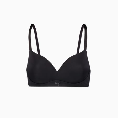 PUMA Women's Soft Padded Bra 1 Pack, black, small