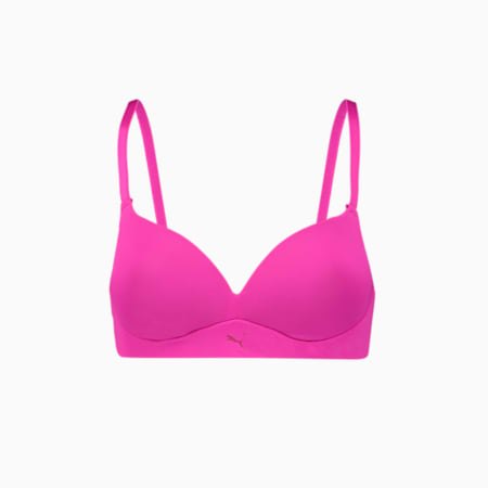 PUMA Women's Soft Padded Bra 1 Pack, orchid pink, small