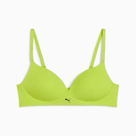 Brassière de fitness rembourré doux Femme PUMA, lime green, small