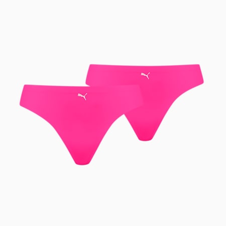 PUMA Naadloze String voor Dames, set van 2 stuks, neon pink, small