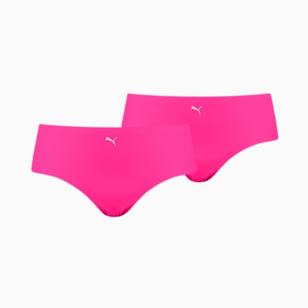 PUMA Damen Seamless Hipster 2er-Pack, neon pink, small