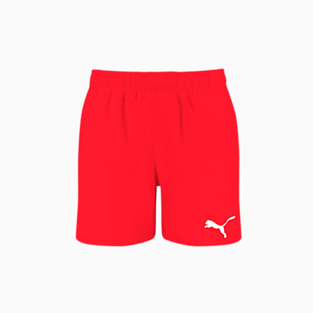 PUMA Swim Men's Mid Shorts, red, small