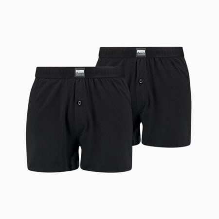 Men's Loose Jersey Boxer Shorts 2 pack, black, small