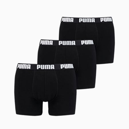 PUMA Men's Everyday Boxers 3 Pack, black, small
