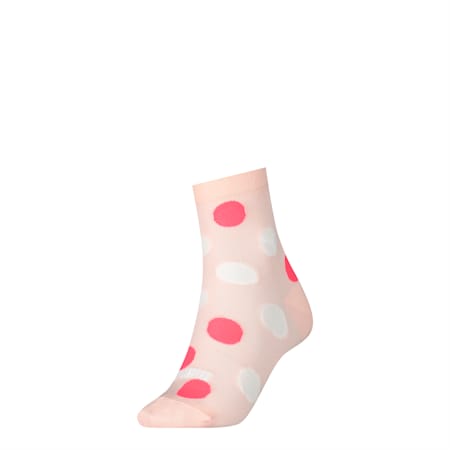 Women Printed Socks 1 Pack, pink, small-PHL