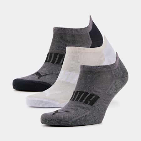 PUMA Unisex Sneaker Socks 3P, black / white, small-SEA
