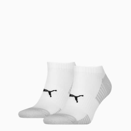 PUMA Sport Cushioned Sneaker Socks 2 Pack, white, small