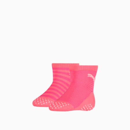 PUMA Baby ABS Anti-Slip Socks 2 Pack, violet purple combo, small
