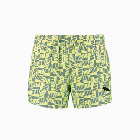 PUMA Swim Logo Men's Short Shorts, sea green, small