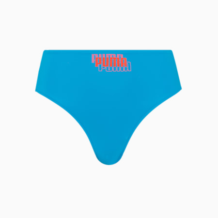 PUMA Swim High Waist Women's Bikini Bottom, bright blue, small-GBR
