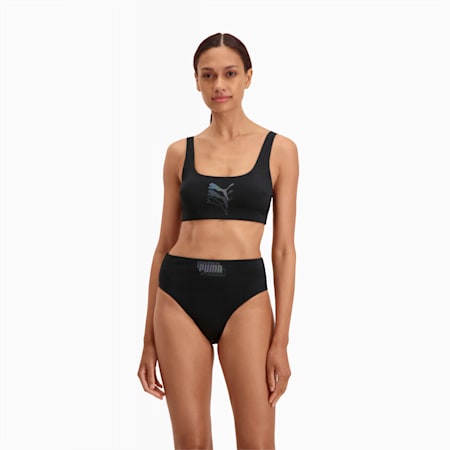 PUMA Swim Bikinioberteil mit U-Ausschnitt, black combo, small