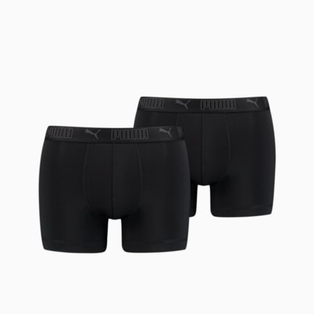 PUMA Sport Mikrofaser-Herren-Boxershorts 2er-Pack, black, small