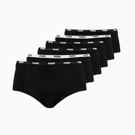 PUMA Women's Mini Short 6 pack, black, small