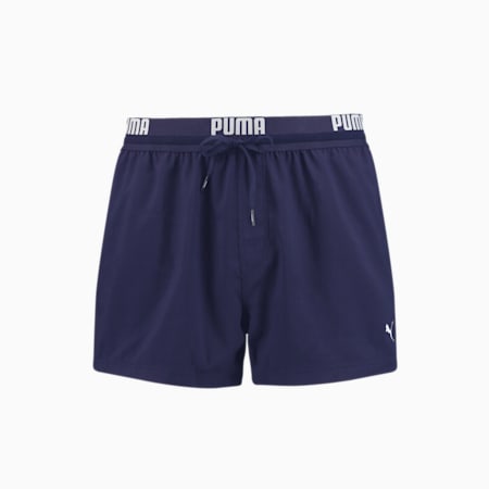PUMA Logo Men's Short Length Swimming Shorts, navy, small-SEA