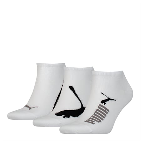 PUMA Unisex Sneaker Socks 3 pack, white, small-THA