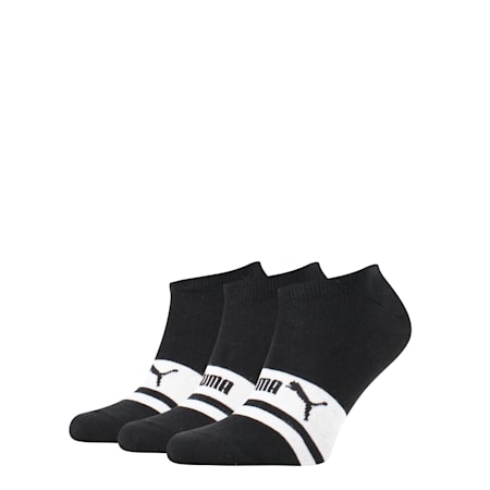 PUMA Unisex Invisible Socks 3 pack, black, small-THA