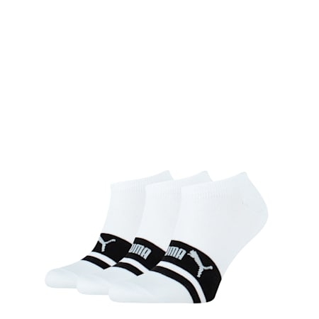 PUMA Unisex Invisible Socks 3 pack, white, small-THA