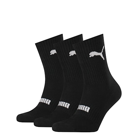 PUMA Unisex Short Socks  3 pack, black, small-PHL