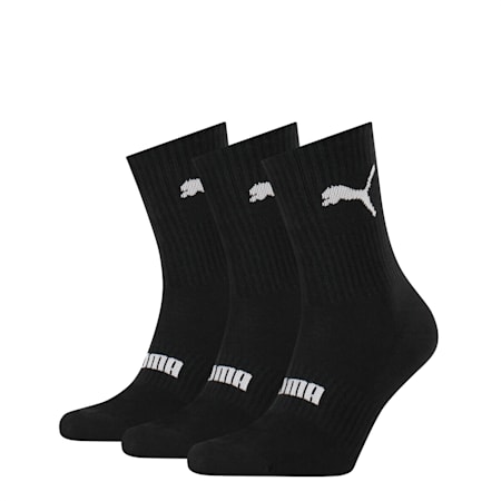 ถุงเท้าสั้นสไตล์ยูนิเซ็กซ์ PUMA แพ็ค 3 คู่, black, small-THA