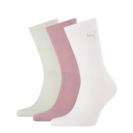PUMA Unisex Short Socks 3 pack, mixed colors, small-THA