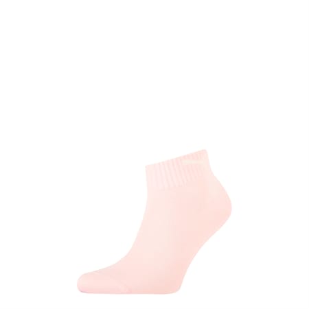 PUMA Unisex Quarter Plain Socks 1 pack, pink, small-SEA