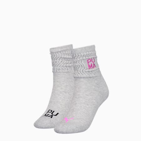 Slouch Socks Women 2 Pack, light grey, small