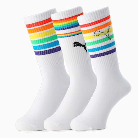 Unisex Socks - 3 Pack, white combo, small-AUS