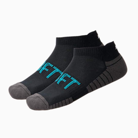 PUMA x BFT Sport Unisex Sneaker Socks, black, small-AUS